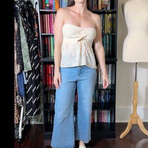 Micas Twisted Crochet Tube Top Size XS